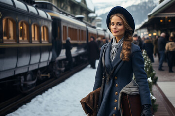 A journey on the iconic Venice Simplon-Orient-Express, evoking the luxury and glamour of vintage train travel.