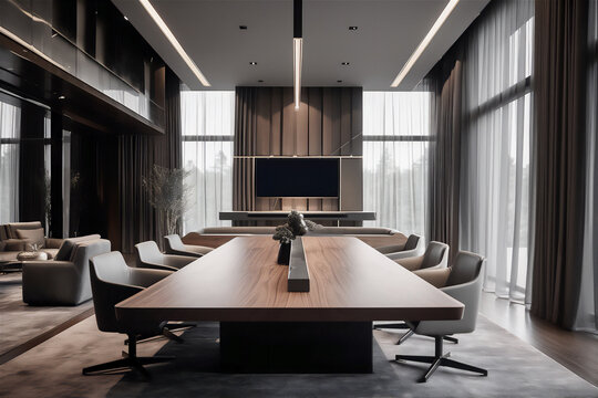 luxury modern conference room illustration