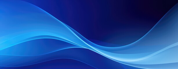 Blue Abstract gradient background with smooth light lines.