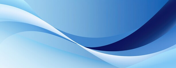 Obraz premium Blue Abstract gradient background with smooth light lines.