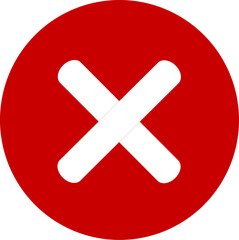 Obraz premium Delete icon. Cross sign in circle. Replaceable vector design.