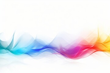 vector illustration. colored wave lines on a white background