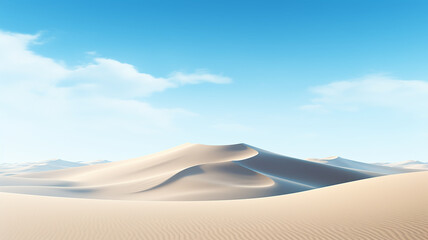 Fototapeta na wymiar sand dunes background under a blue sky