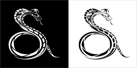 Illustration vector graphics of snake icon