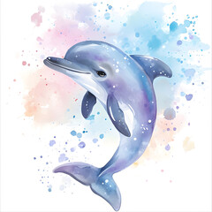 Fansy cute illustration of animal decoration, for baby, artwork, white background, painting,...