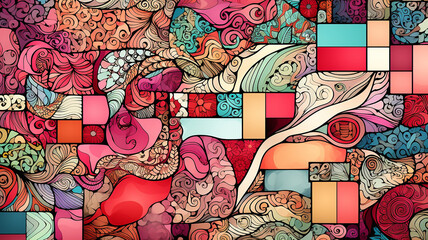 patchwork pattern from abstract