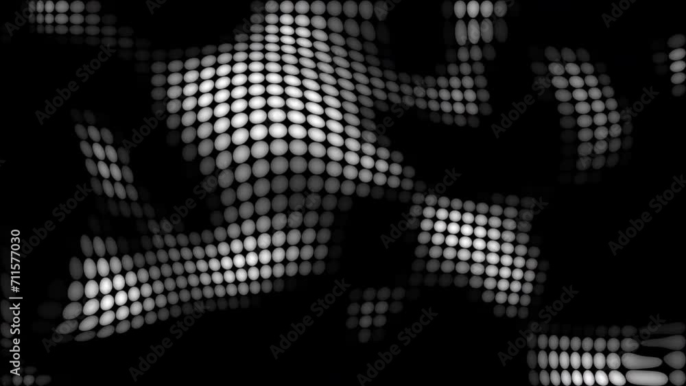 Poster abstract waving dots. computer generated 3d render