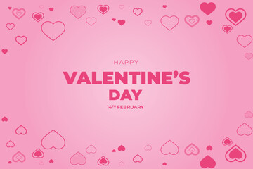 Fototapeta na wymiar Valentine's Day background, happy white valentine's day banner