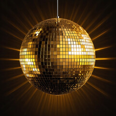 Obraz premium disco ball with lights. Ai