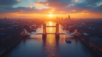 Crédence de cuisine en verre imprimé Tower Bridge Sunset Horizon Behind Tower Bridge, London