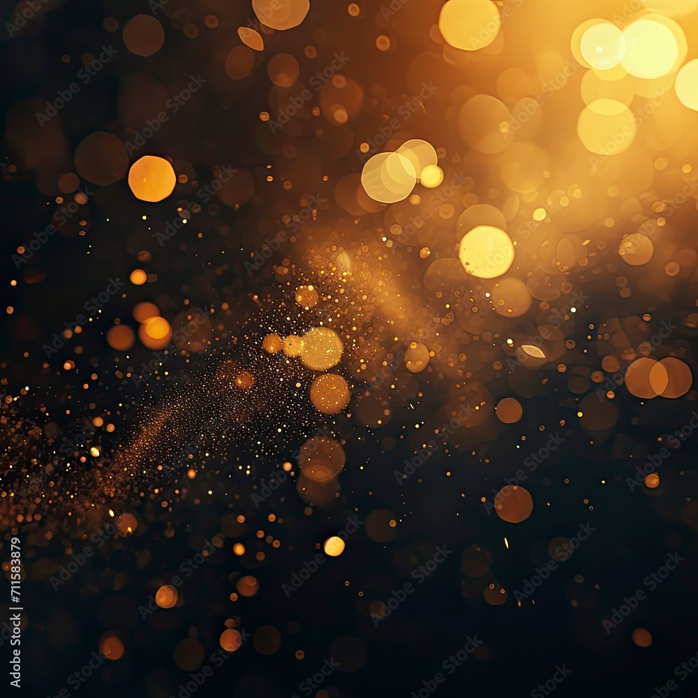 Poster background that showcases a photorealistic mix of gold and black gradient spots, creating an etherea