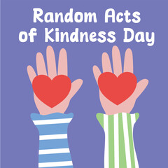 For the Random Acts of Kindness Day celebration, this vector graphic of the holiday is perfect.