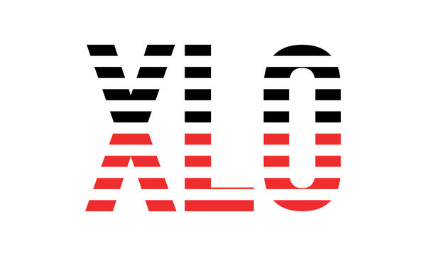 XLO three initial letter iconic line negative space minimal logo design vector template. monogram, abstract, wordmark, business, typography, minimalist, brand, company, flat, modern, unique, simple