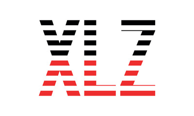 XLZ three initial letter iconic line negative space minimal logo design vector template. monogram, abstract, wordmark, business, typography, minimalist, brand, company, flat, modern, unique, simple