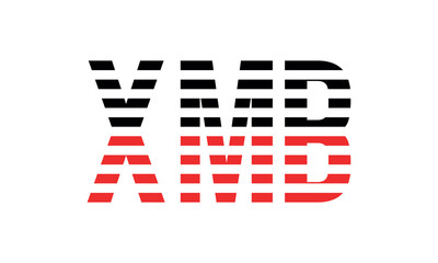 XMB three initial letter iconic line negative space minimal logo design vector template. monogram, abstract, wordmark, business, typography, minimalist, brand, company, flat, modern, unique, simple