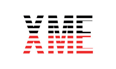 XME three initial letter iconic line negative space minimal logo design vector template. monogram, abstract, wordmark, business, typography, minimalist, brand, company, flat, modern, unique, simple