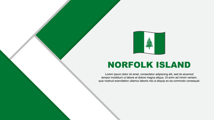 Norfolk Island Flag Abstract Background Design Template. Norfolk Island Independence Day Banner Cartoon Vector Illustration. Norfolk Island Illustration