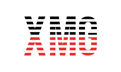 XMG three initial letter iconic line negative space minimal logo design vector template. monogram, abstract, wordmark, business, typography, minimalist, brand, company, flat, modern, unique, simple