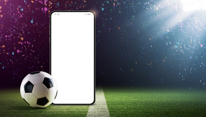 Football championship streaming on smartphone