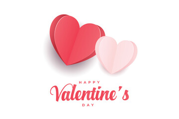 Valentine's Day background, happy white valentine's day banner