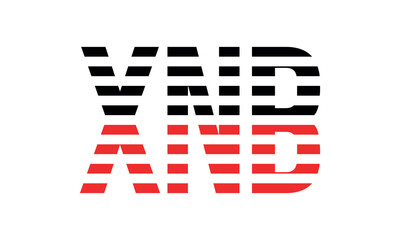 XNB three initial letter iconic line negative space minimal logo design vector template. monogram, abstract, wordmark, business, typography, minimalist, brand, company, flat, modern, unique, simple