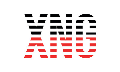 XNG three initial letter iconic line negative space minimal logo design vector template. monogram, abstract, wordmark, business, typography, minimalist, brand, company, flat, modern, unique, simple