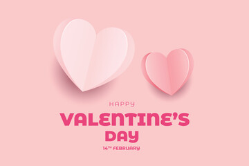 Valentine's Day background, happy white valentine's day banner