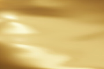 Abstract gold gradient background. Minimalistic subtle wavy golden silk texture. 3D vector illustration. © vensto