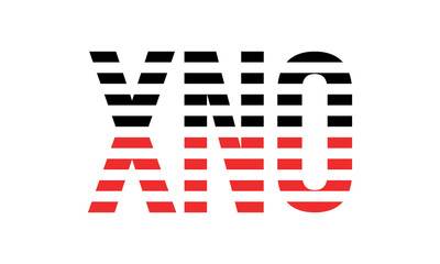 XNO three initial letter iconic line negative space minimal logo design vector template. monogram, abstract, wordmark, business, typography, minimalist, brand, company, flat, modern, unique, simple