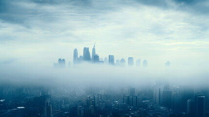 Fototapeta premium City in fog