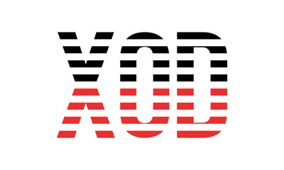 XOD three initial letter iconic line negative space minimal logo design vector template. monogram, abstract, wordmark, business, typography, minimalist, brand, company, flat, modern, unique, simple