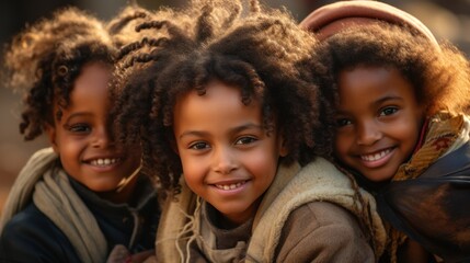Fototapeta premium ethiopian family village ethiopia