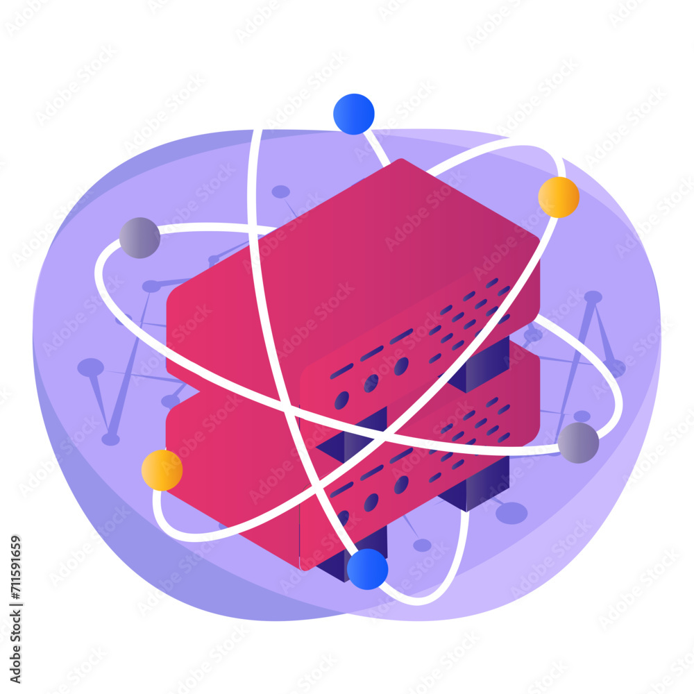 Aufkleber data science concept vector icon design, big data symbol, business intelligence sign,web hosting and