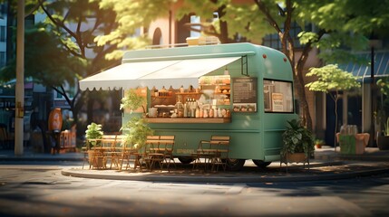 food truck in the city
