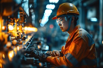 Japanese engineers inspect robotic conveyor systems