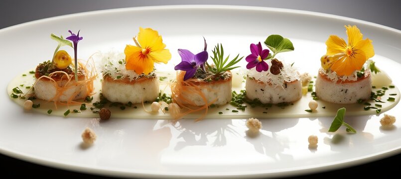 Michelin star chefs  refined and elegant cuisine  a gourmet journey of fine dining presentations