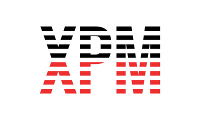 XPM three initial letter iconic line negative space minimal logo design vector template. monogram, abstract, wordmark, business, typography, minimalist, brand, company, flat, modern, unique, simple