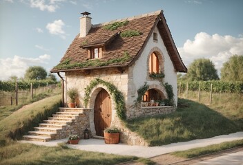 a small, cozy house designed to look like a cellar