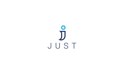 Letter j simple and minimal line art logo
