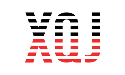 XQJ three initial letter iconic line negative space minimal logo design vector template. monogram, abstract, wordmark, business, typography, minimalist, brand, company, flat, modern, unique, simple