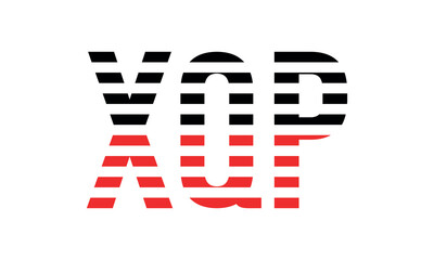 XQP three initial letter iconic line negative space minimal logo design vector template. monogram, abstract, wordmark, business, typography, minimalist, brand, company, flat, modern, unique, simple