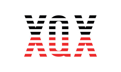 XQX three initial letter iconic line negative space minimal logo design vector template. monogram, abstract, wordmark, business, typography, minimalist, brand, company, flat, modern, unique, simple