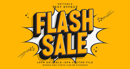 Editable text style effect - Flash Sale text style theme.