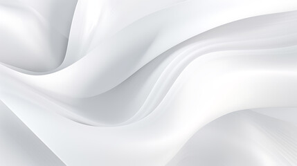 Obraz premium White and light grey abstract wave background. Modern lines form an elegant, luxurious, smooth, and clean texture. Gives the design an exclusive feel. Created with Generative AI.