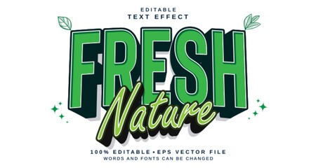 Editable text style effect - Fresh Nature text style theme.
