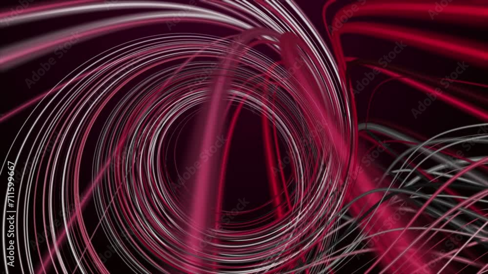 Poster Powerful video animation with stripe wave object in slow motion, 4096x2304 loop 4K