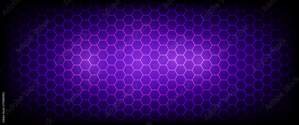 Poster abstract purple texture background hexagon. seamless pattern of the hexagonal netting. vector illust