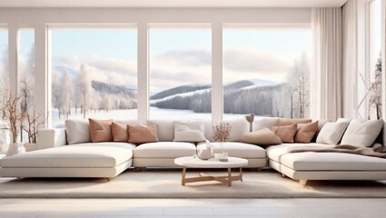 modern living room with sofa