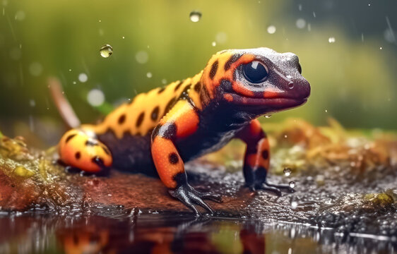 Feuersalamander (Salamandra salamandra), Generative AI