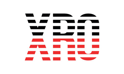 XRO three initial letter iconic line negative space minimal logo design vector template. monogram, abstract, wordmark, business, typography, minimalist, brand, company, flat, modern, unique, simple